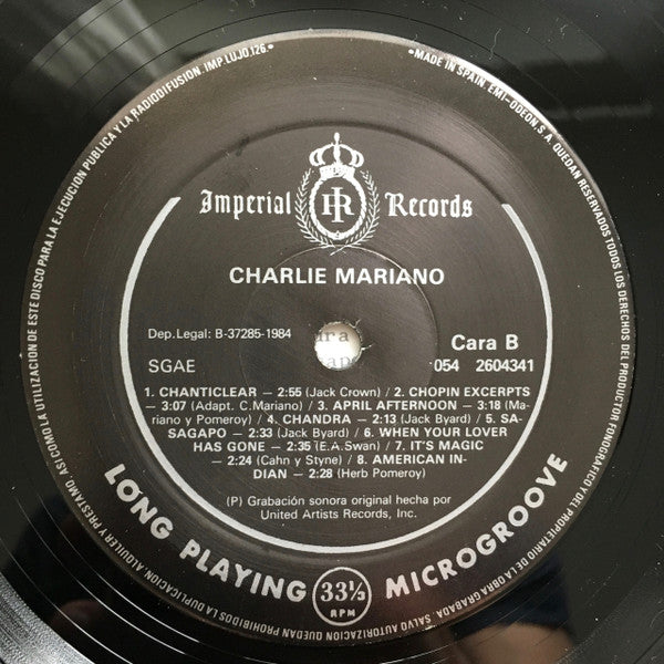 Charlie Mariano ~ Charlie Mariano With HIs Jazz Group (Vinyl) - Djungel & Jazz