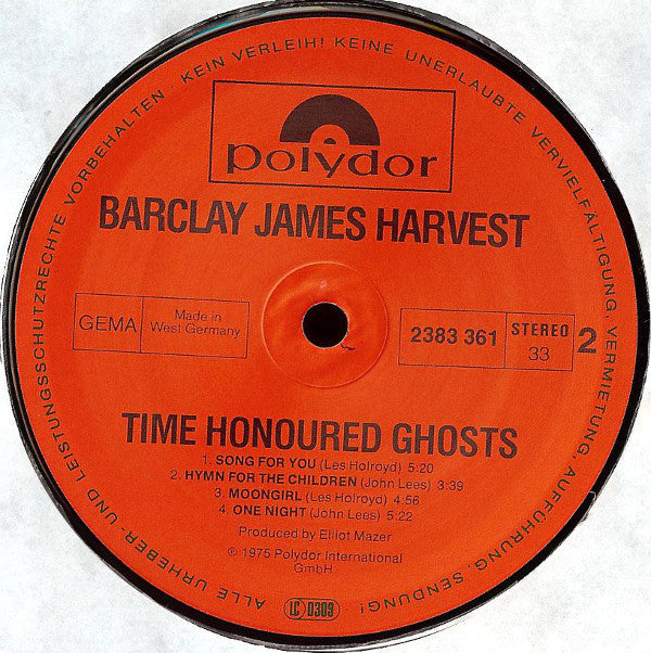 Barclay James Harvest ~ Time Honoured Ghosts (Vinyl) - Djungel & Jazz
