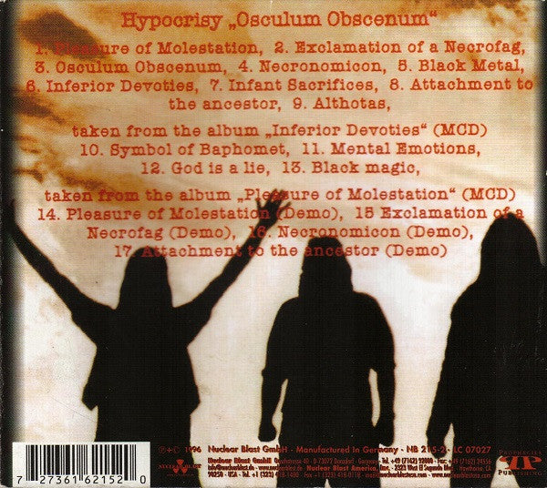 Hypocrisy ~ Osculum Obscenum (Vinyl) - Djungel & Jazz