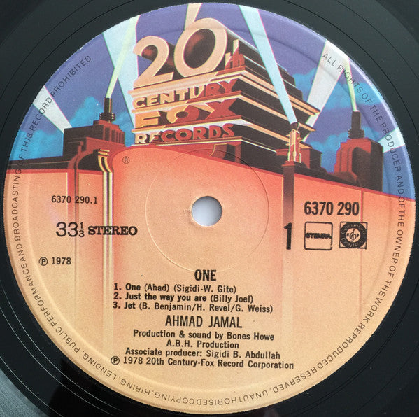 Ahmad Jamal ~ One (Vinyl) - Djungel & Jazz