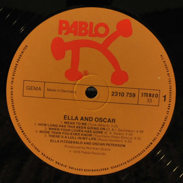 Ella Fitzgerald & Oscar Peterson ~ Ella And Oscar (Vinyl) - Djungel & Jazz