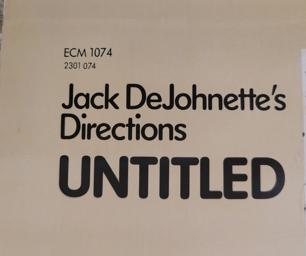 Jack DeJohnette's Directions ~ Untitled (Vinyl) - Djungel & Jazz