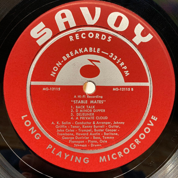 Yusef Lateef / A.K. Salim ~ Stable Mates (Vinyl) - Djungel & Jazz