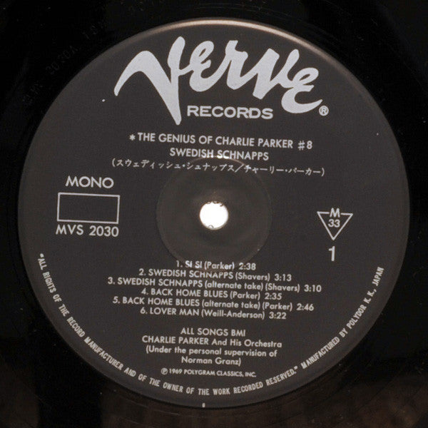 Charlie Parker And His Orchestra : Swedish Schnapps (LP, Album, Mono, RE)