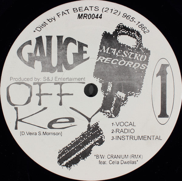 Gauge  ~ Off Key / Cranium (Remix) (Vinyl) - Djungel & Jazz