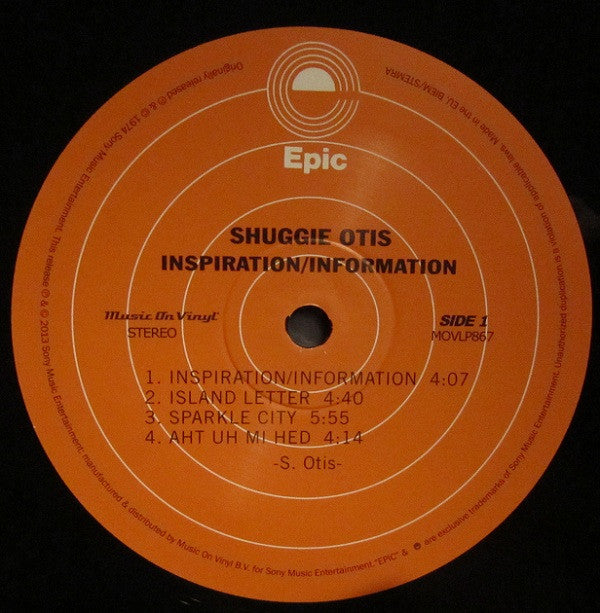 Shuggie Otis ~ Inspiration Information (Vinyl) - Djungel & Jazz