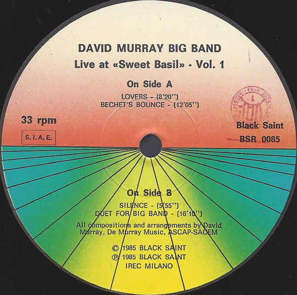 David Murray Big Band : Live At "Sweet Basil" - Vol. 1 (LP)