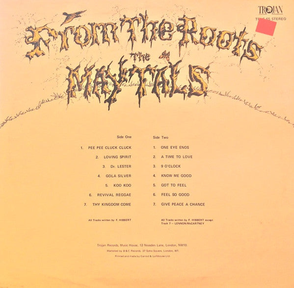 The Maytals : From The Roots (LP, Album, RE)