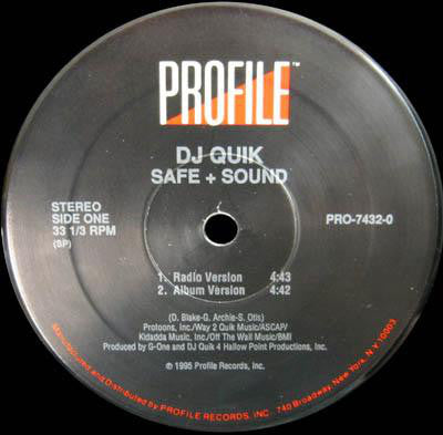 DJ Quik ~ Safe + Sound (Vinyl) - Djungel & Jazz