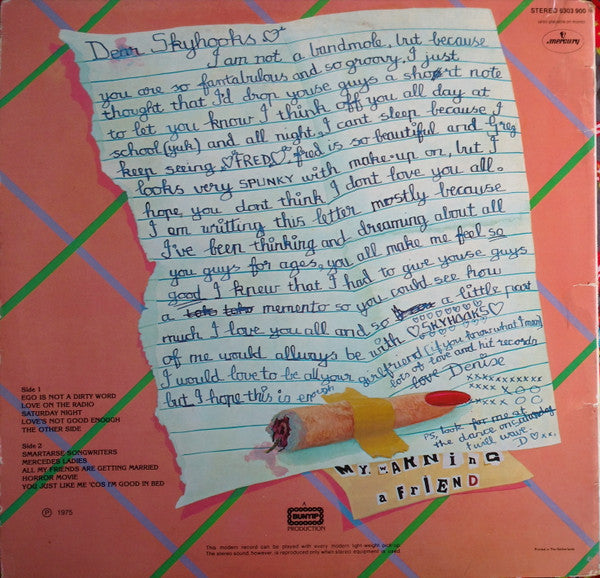 Skyhooks : Ego Is Not A Dirty Word (LP, Album)