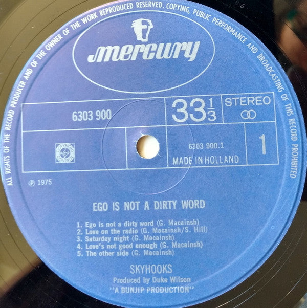 Skyhooks : Ego Is Not A Dirty Word (LP, Album)