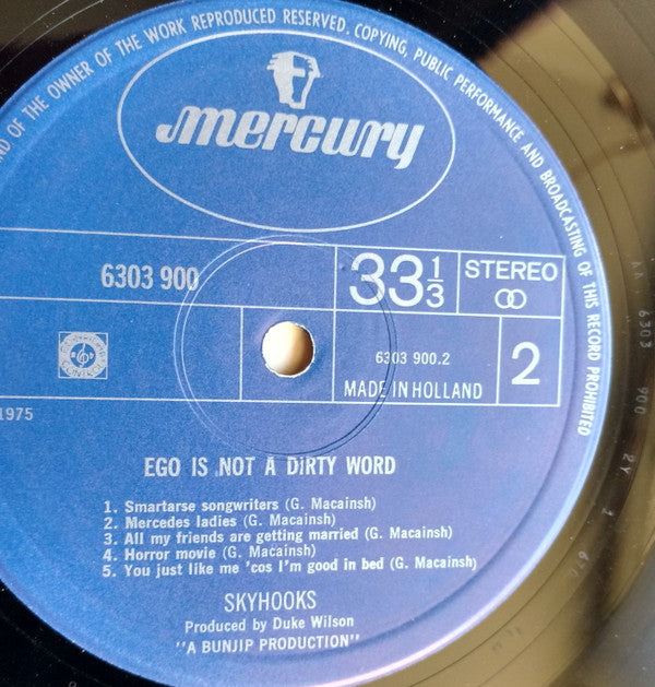 Skyhooks : Ego Is Not A Dirty Word (LP, Album)