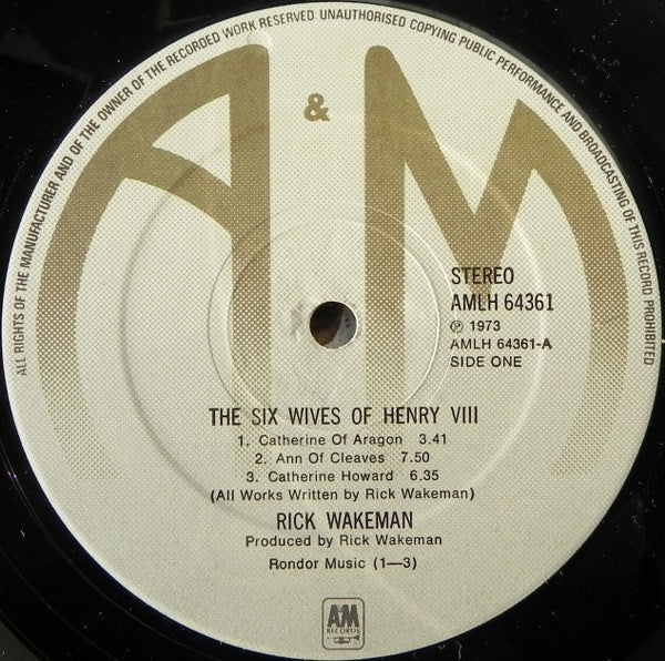 Rick Wakeman ~ The Six Wives Of Henry VIII (Vinyl) - Djungel & Jazz