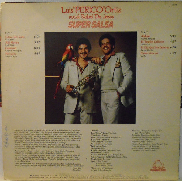 Luis "Perico" Ortiz vocal: Rafael De Jesus ~ Super Salsa (Vinyl) - Djungel & Jazz