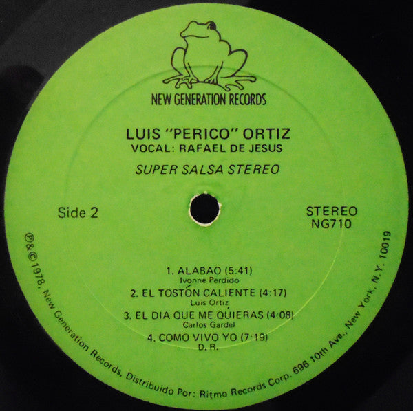Luis "Perico" Ortiz vocal: Rafael De Jesus ~ Super Salsa (Vinyl) - Djungel & Jazz