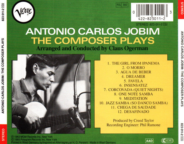 Antonio Carlos Jobim ~ The Composer Plays (Vinyl) - Djungel & Jazz