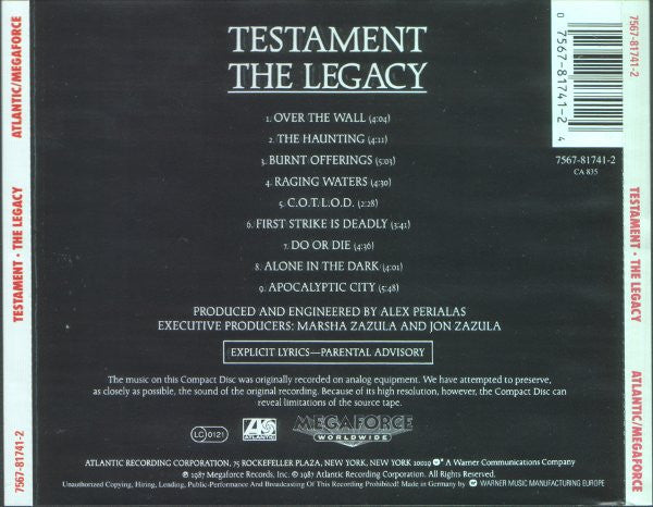 Testament  ~ The Legacy (Vinyl) - Djungel & Jazz