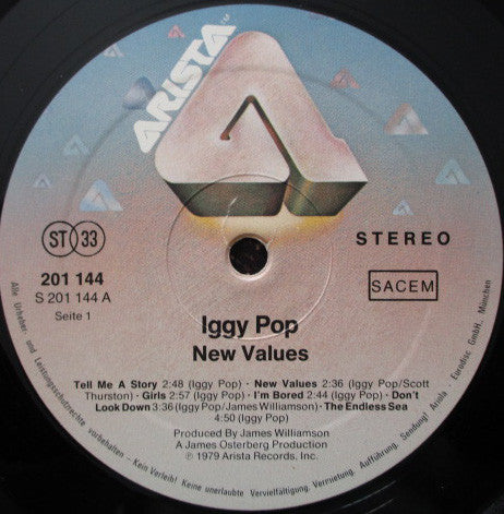 Iggy Pop ~ New Values (Vinyl) - Djungel & Jazz