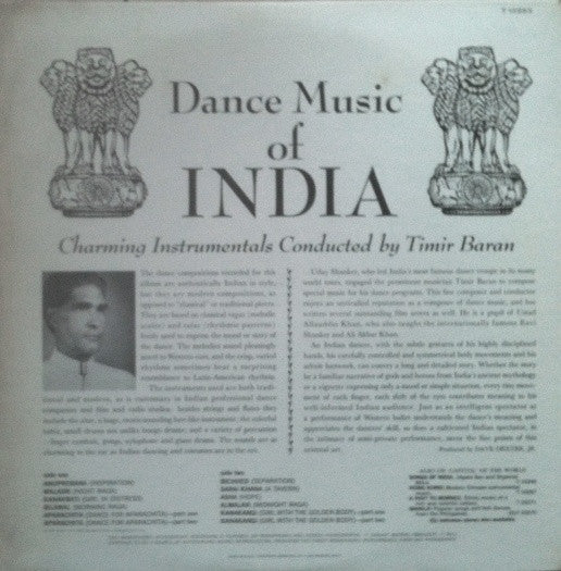 Timir Baran ~ Dance Music Of India (Vinyl) - Djungel & Jazz