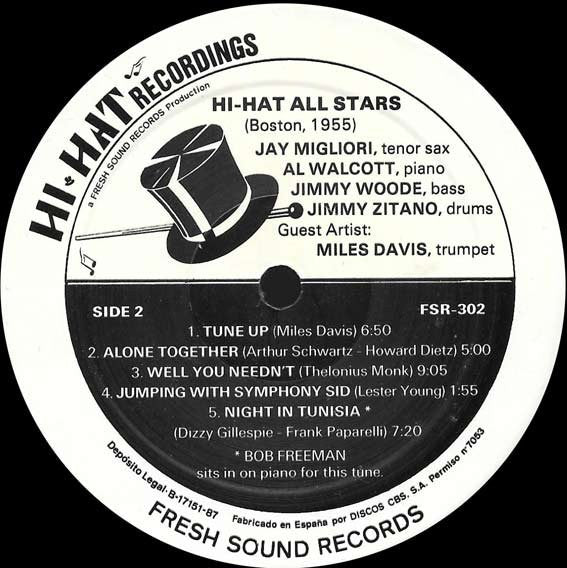 Miles Davis ~ Hi-Hat All-Stars (Vinyl) - Djungel & Jazz
