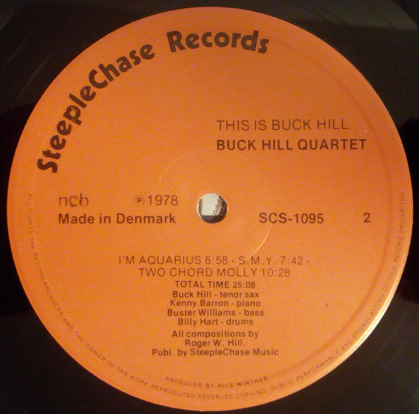 Buck Hill Quartet ~ This Is Buck Hill (Vinyl) - Djungel & Jazz