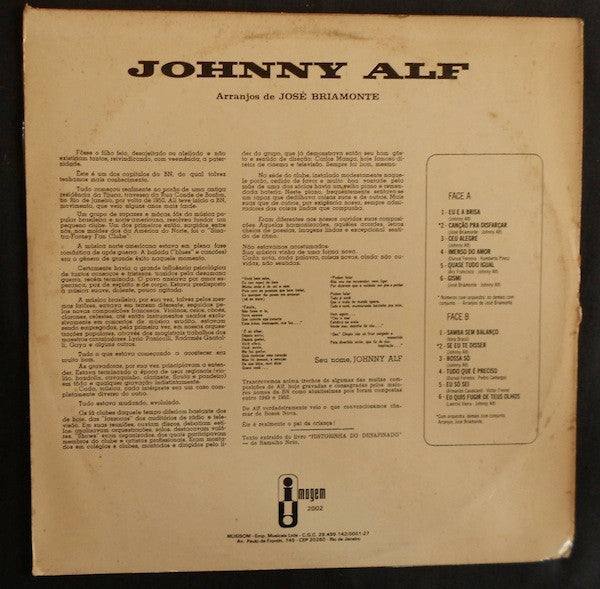 Johnny Alf : Eu E A Brisa (LP, Album, RE)