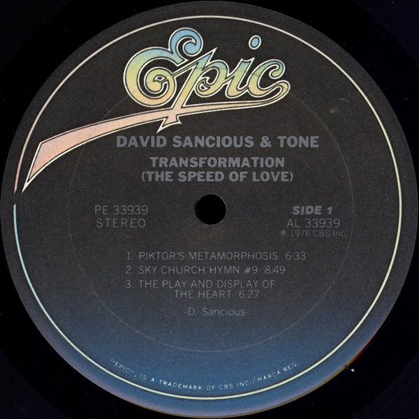 David Sancious And Tone ~ Transformation (The Speed Of Love) (Vinyl) - Djungel & Jazz