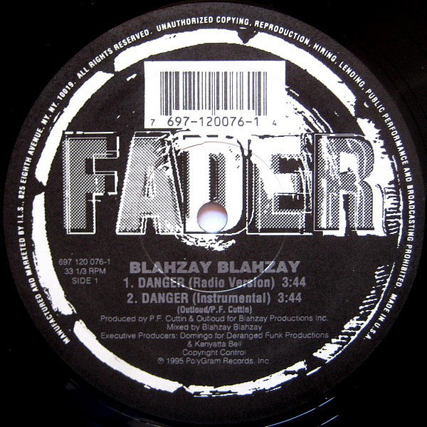 Blahzay Blahzay ~ Danger (Vinyl) - Djungel & Jazz