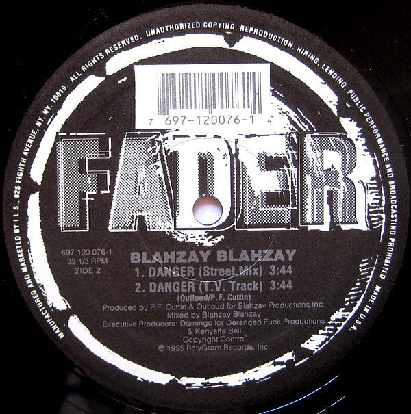 Blahzay Blahzay ~ Danger (Vinyl) - Djungel & Jazz