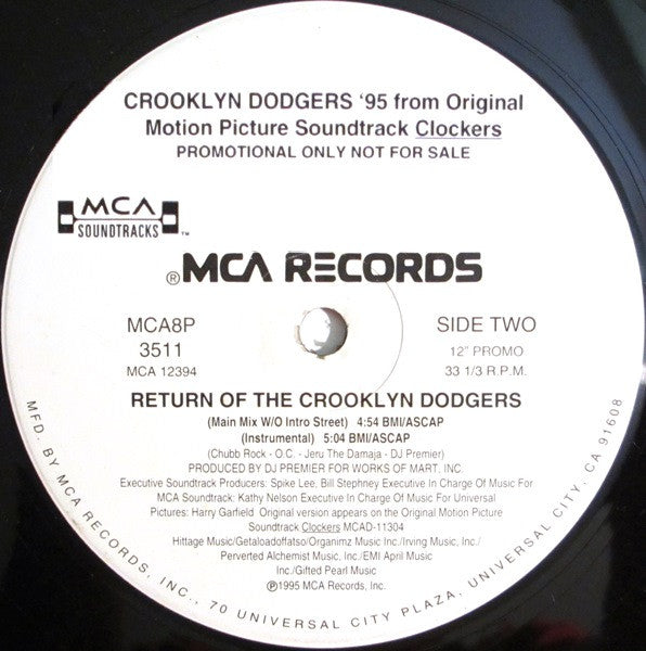 Crooklyn Dodgers '95 ~ Return Of The Crooklyn Dodgers (Vinyl) - Djungel & Jazz