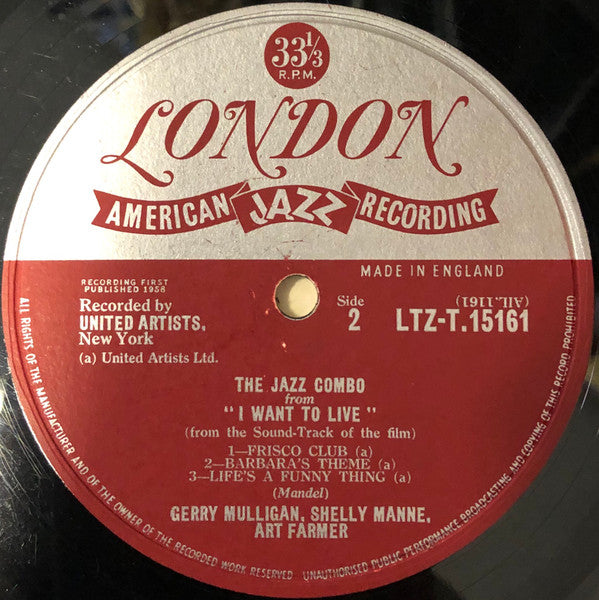 Gerry Mulligan ~ The Jazz Combo From "I Want To Live!" (Vinyl) - Djungel & Jazz