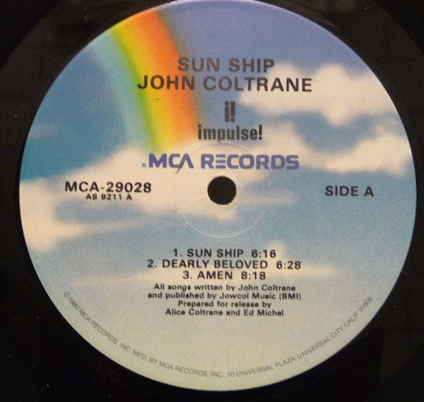 John Coltrane : Sun Ship (LP, Album, RE, Glo)