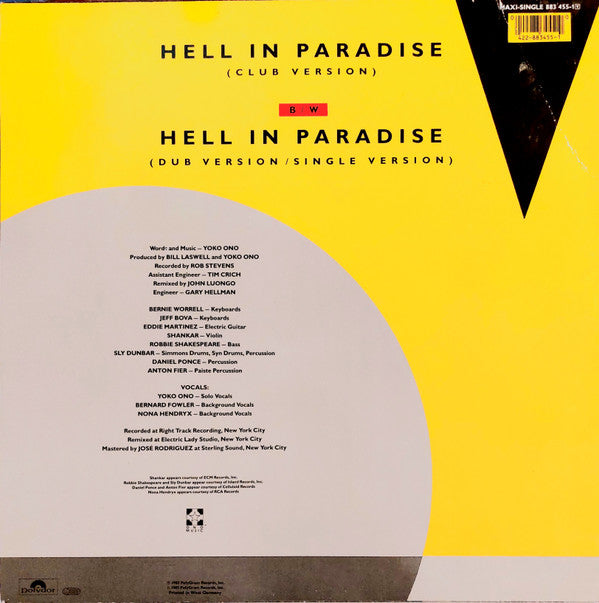 Yoko Ono ~ Hell In Paradise (Vinyl) - Djungel & Jazz