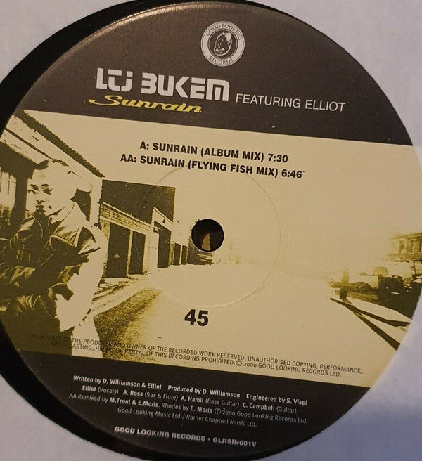 LTJ Bukem Featuring Elliot ~ Sunrain (Vinyl) - Djungel & Jazz