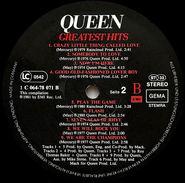 Queen : Greatest Hits (LP, Comp, RE)
