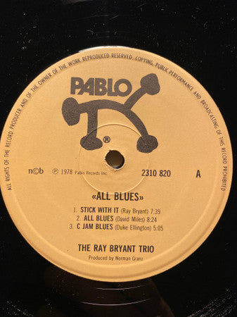 Ray Bryant Trio : All Blues (LP, Album)