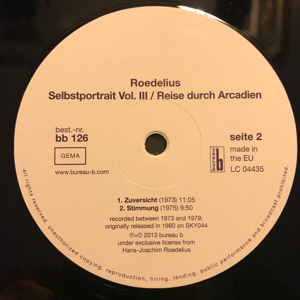 Roedelius ~ Selbstportrait Vol. III / Reise Durch Arcadien (Vinyl) - Djungel & Jazz