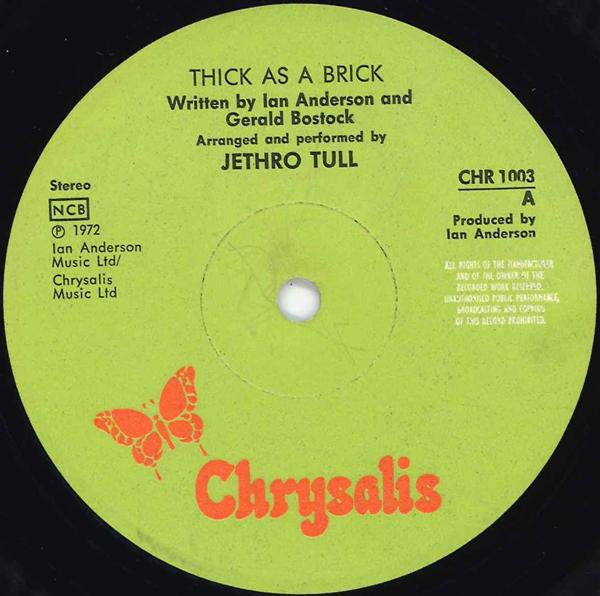 Jethro Tull ~ Thick As A Brick (Vinyl) - Djungel & Jazz