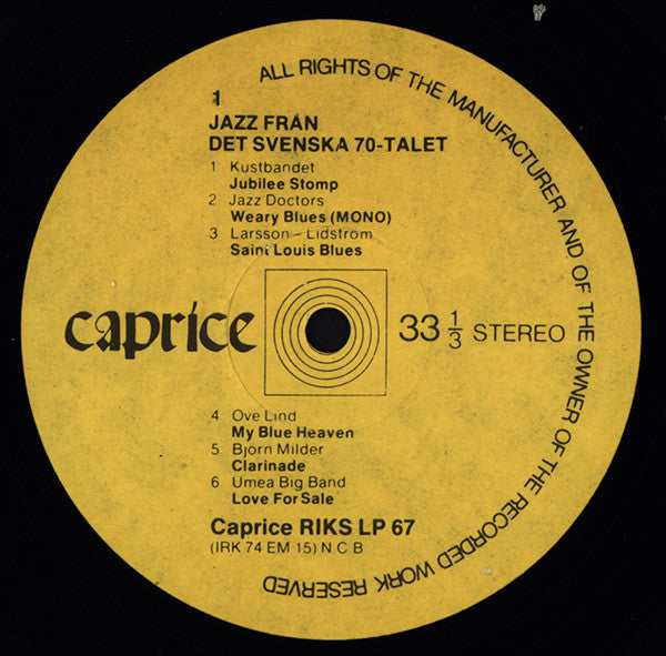 Various : Jazz Från Det Svenska 70-Talet (2xLP, Album)