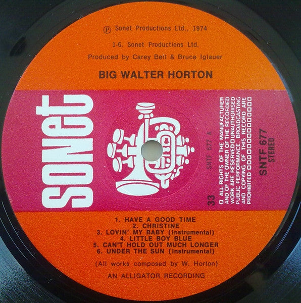 Big Walter Horton With Carey Bell ~ Big Walter Horton With Carey Bell (Vinyl) - Djungel & Jazz