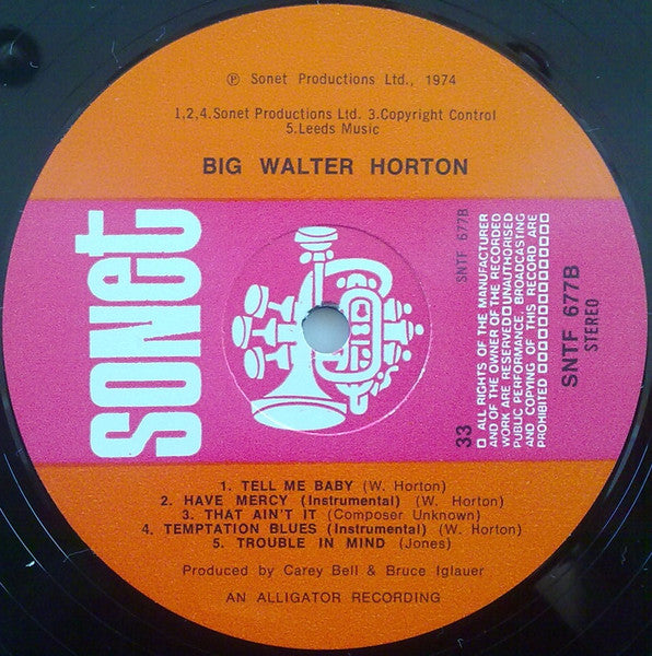 Big Walter Horton With Carey Bell ~ Big Walter Horton With Carey Bell (Vinyl) - Djungel & Jazz