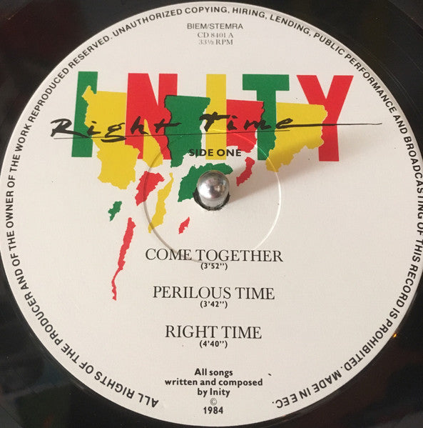 Inity  ~ Right Time (Vinyl) - Djungel & Jazz