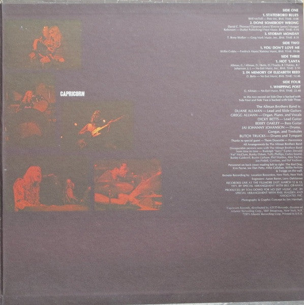 The Allman Brothers Band ~ The Allman Brothers Band At Fillmore East (Vinyl) - Djungel & Jazz