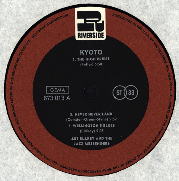 Art Blakey & The Jazz Messengers : Kyoto (LP, Album)