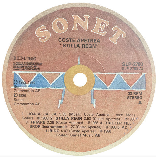 Coste Apetrea ~ Stilla Regn (Vinyl) - Djungel & Jazz