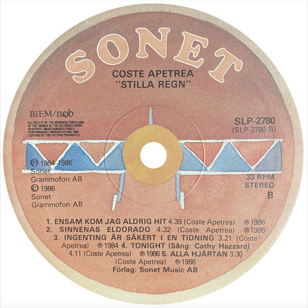 Coste Apetrea ~ Stilla Regn (Vinyl) - Djungel & Jazz