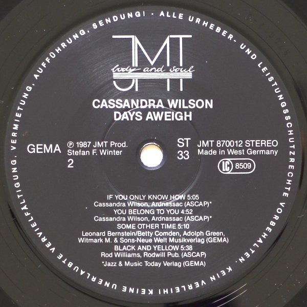 Cassandra Wilson : Days Aweigh (LP, Album)