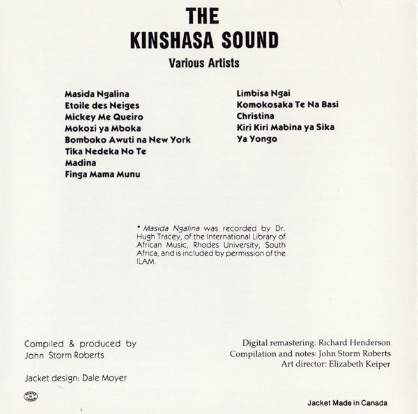 Various ~ The Sound Of Kinshasa - Guitar Classics From Zaire (Vinyl) - Djungel & Jazz