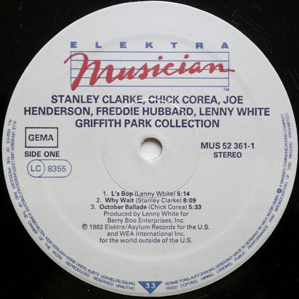 Stanley Clarke, Chick Corea, Joe Henderson, Freddie Hubbard, Lenny White : The Griffith Park Collection (LP, Album)