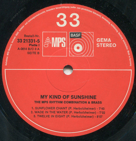 The MPS Rhythm Combination & Brass Leader: Peter Herbolzheimer ~ My Kind Of Sunshine (Vinyl) - Djungel & Jazz